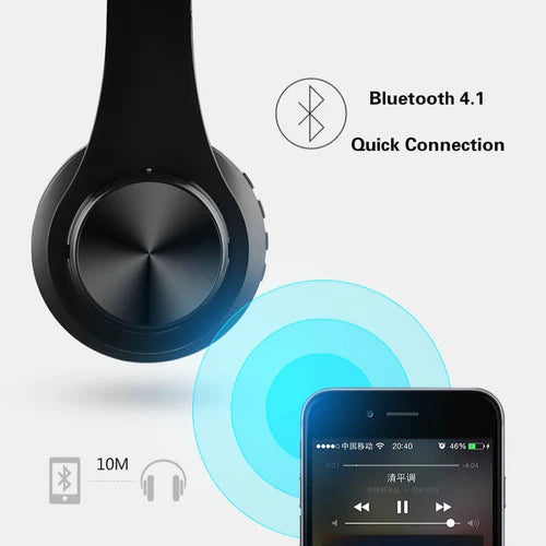 Audífono De Diadema Inalámbrico  Plegable Bluetooth