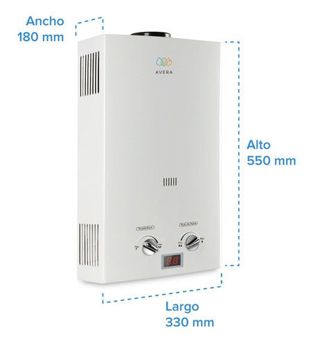 Calentador De Agua 2.5 Servicios. Avera C12l. Gas Natural.