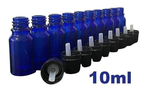 25 Botellas Gotero Vidrio Cobalto 10ml