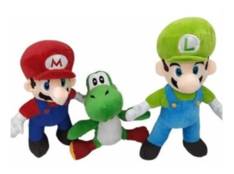 Mario Bros, Luigi Y Yoshi Peluches 50cm En Combo Set Premium