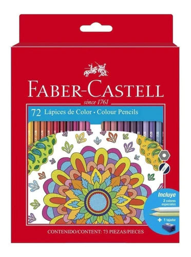 Faber Castell Lapices De Colores 72 Piezas + Saca Puntas