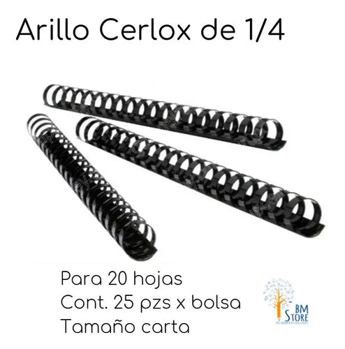 Combo 100 Arillos Tipo Cerlox De 1/2 1/4 3/8 5/8 Envío Full