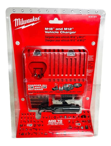 Cargador Bateria Milwaukee M12 Y M18 Para Auto 48-59-1810