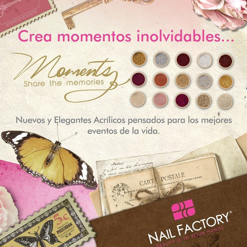 Polvo Acrílico Uñas Moments Collection Nail Factory 15 Tonos