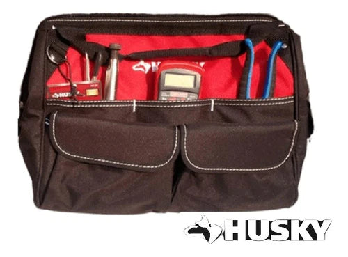 Bolsa Herramientas Husky 14'' Resistente 16 Compartimentos