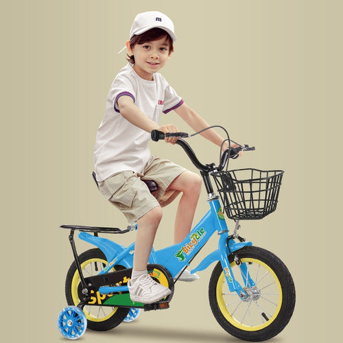 Bicicleta Infantil De 18 Pulgadas Con Ruedas Auxiliares M234