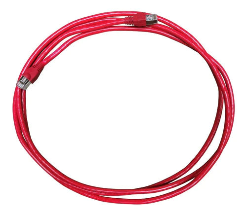 Cable De Red Ftp Categoria 6 De 15 Metros Doble Forro Rojo