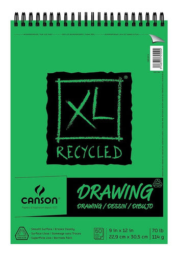 Cuaderno Block De Dibujo Reciclado Canson Xl Sketch 23x30cm