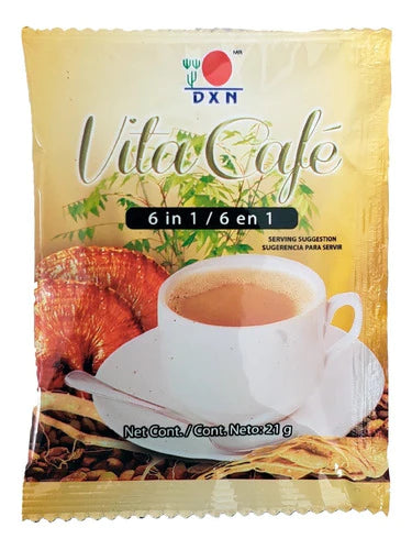 Cafe Vita Cafe 6 En 1 Dxn 20 Sobres  (5 Paquetes)