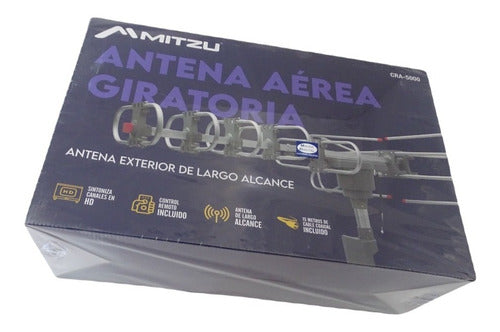 Antena Aérea Mitzu Crac-5000 Giratoria 360° Hdtv Con Booster