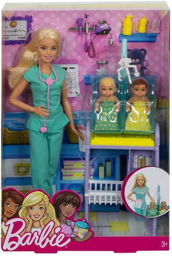Barbie Baby Doctor Pediatra De Dos Bebes Pacientes