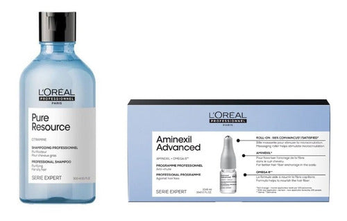 Aminexil Caja Ampolletas Caída Loreal Shampoo Pure Resource