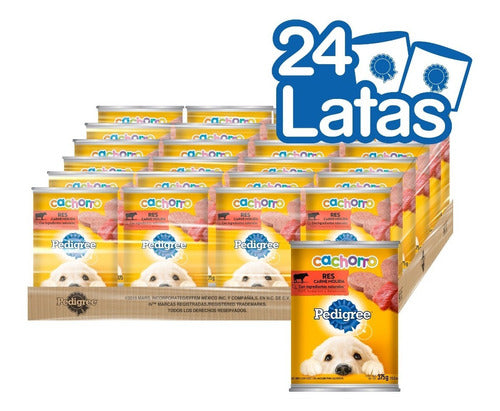 Pedigree Alimento Cachorros Res 375gr Paquete 24 Latas