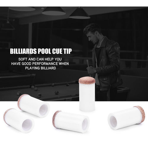 10pcs Billar Billar Snooker Pool Taco Punta De Repuesto Piez