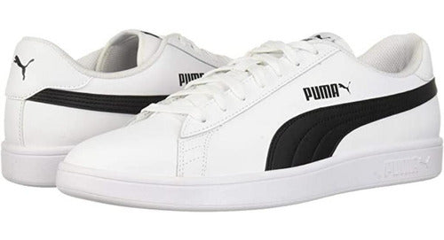 Tenis Puma Smash Piel Unisex Original Sneaker Blancos Hombre
