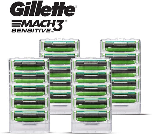 20 Pzas Cartuchos Para Rastrillo Gillette Mach3 Sensitive