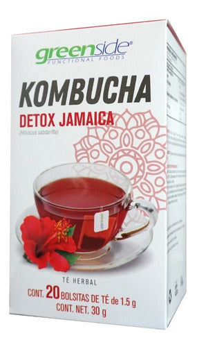 (3 Pzas) Te Kombucha D-tox Hibiscus (jamaica) Greenside