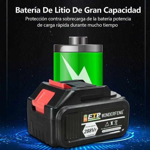 Kit Llave De Impacto Inalámbrico Eléctrico 288vf 2 Baterías