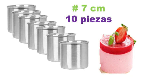 Moldes Mini Repostería Flan Pastel Gelatina Pack 10 Pzs 7 Cm