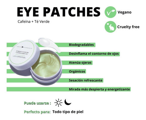 Eye Patches De Cafeína Y Té Verde