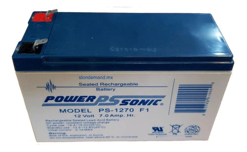 Bateria Recargable Powersonic Ps-1270 F1 12v 7ah 1xps1270f1