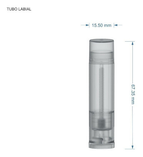 Tubo Envase Balsamo Labial Vacio. 500 Pzs Transparente