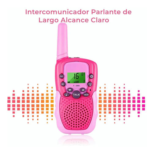 Radios Walkie Talkies Con 22 Canale Para Niño 3 Millas 2 Pcs