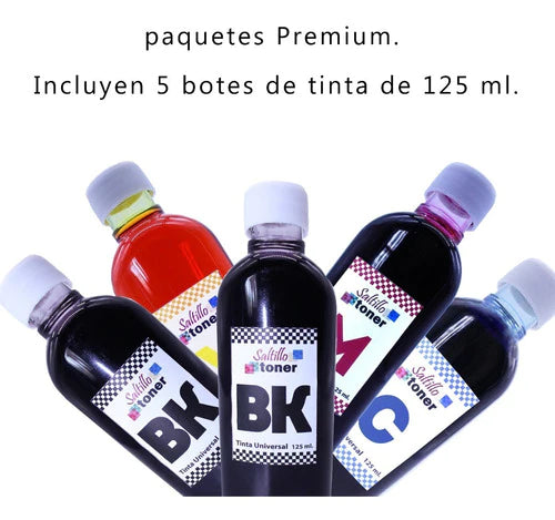 Kit Recarga 125ml Premium Para Cartuchos 667, 664, 662 Y Más