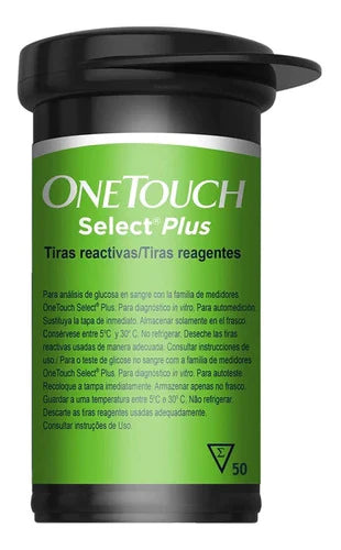 One Touch® Select Plus 75 Tiras Reactivas + 25 Lancetas