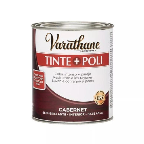 Tinte + Poliuretano Varathane Color Cabernet 0,946lts
