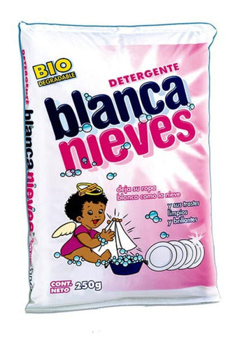 Caja Detergente Blanca Nieves 40 Bolsas De 250 Gramos