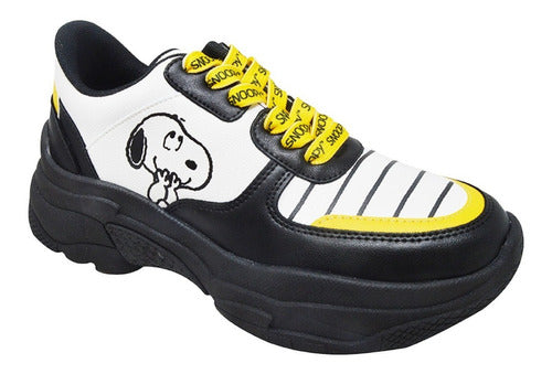 Tenis Sneakers Casuales De Snoopy Para Dama Pn-gi-2000-baaa