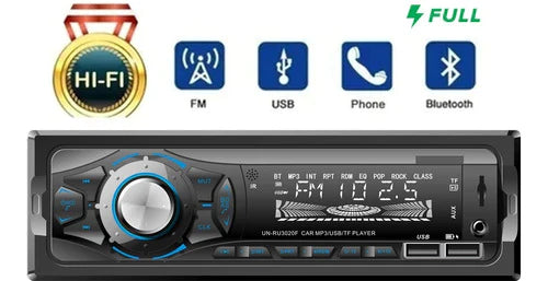 Auto Estereo Mp3 Radio Bluetoot Manos Libres Usb Fm Sd Aux