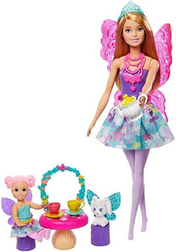 Set Barbie Dreamtopia Hada Día De Mascotas & Chelsea Mattel
