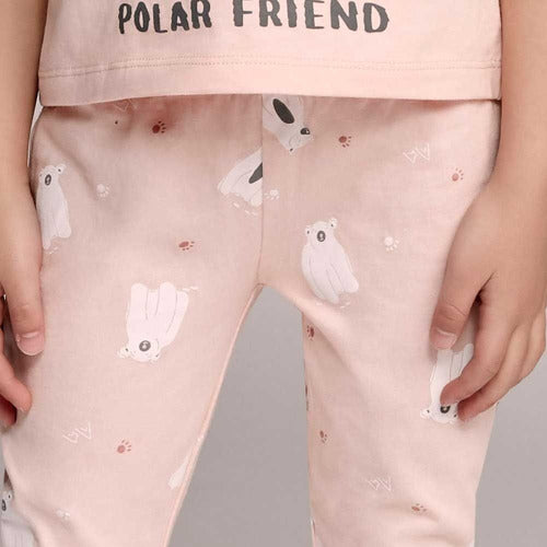 Pijama Conjunto Niña Pantalón Rosa Osito Calientita 988b77