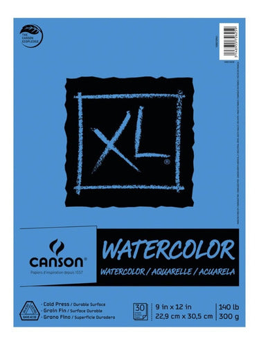Xl Series Canson Block Watercolor 30 Hojas De 22.9x30.5 Cm