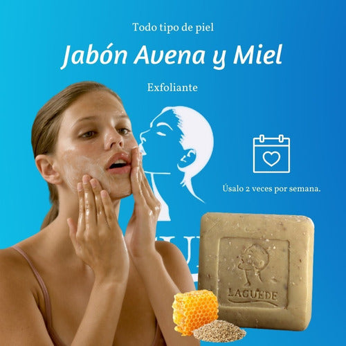 Jabón De Miel Y Avena %100 Natural By Laguede, 90gr