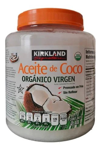 2.48 Lt. Aceite De Coco Orgánico Sin Refinar Puro Kirkland