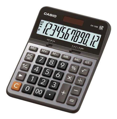 Calculadora De Escritorio Casio Dx-120b Gris