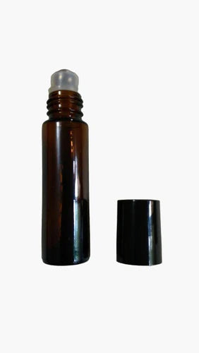 50 Pz Envase-botella Roll On Vidrio Ámbar De 10 Ml