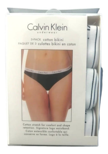 Set 3 Pcs Tanga Calvin Klein Para Dama En Caja