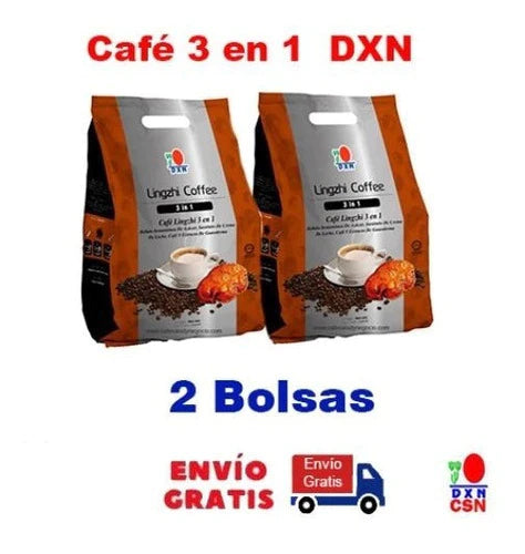 2 Bolsas De Café 3 En 1 Café Con Ganoderma Csn