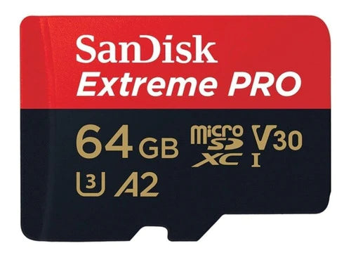 Memoria Micro Sd 64gb Sandisk Extreme Pro Graba 4k Dron