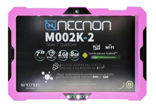 Tablet  Necnon M002k-2 Android 8.1 7  8gb Rosa Y 1gb De Memoria Ram