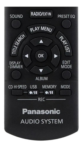 Control Panasonic Audio System Negro 0915 Envio Gratis