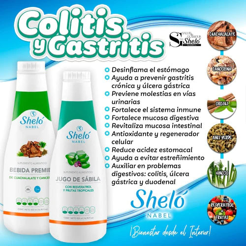 Gastritis Y Colitis Nerviosa - Jugo De Sabila + Cuachalalate