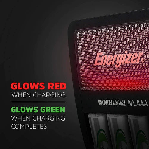 Cargador Energizer Nimh + 4 Baterias Aa Recargables 1300mah