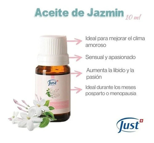 Aceite Esencial De Jazmin De 10 Ml.  Swiss Just