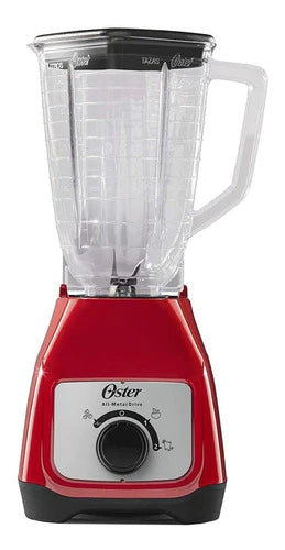 Licuadora Oster Blstkap 1.25 L Roja Con Vaso De Plástico 127v