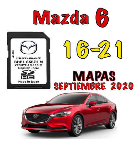 Mapas Mazda Gps Tarjeta De Navegación Mazda 6 2014 -2021